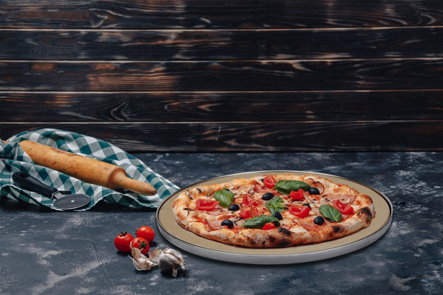 CADAC Piedra para Pizza Pro 50 de 36 cm para Carri Chef 50 – Piedra cerámica con difusor de Calor y Bolsa de Transporte – Compatible con Carri Chef 50 y CITI Chef 50 - Uso en Exteriores