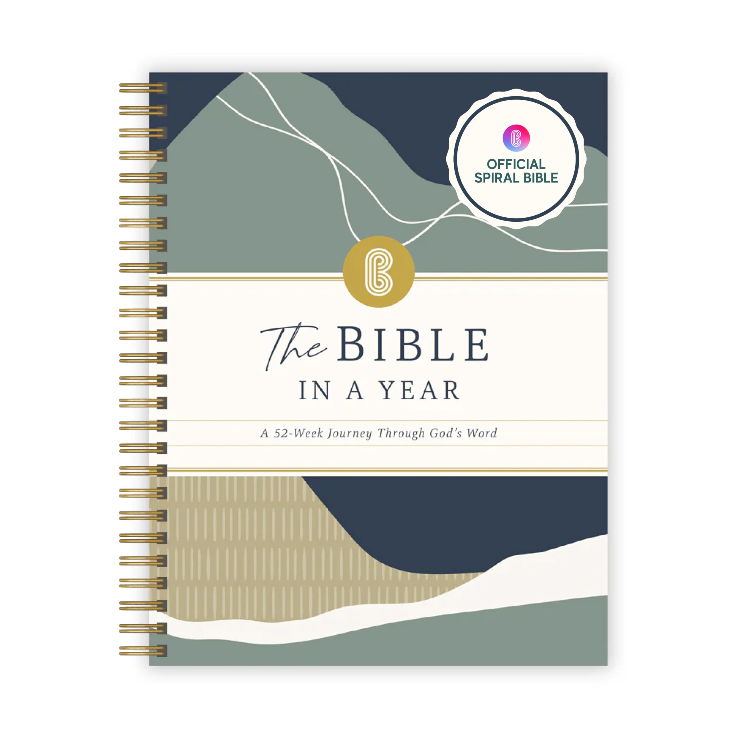 Official Spiral Bible The Bible in a Year | Studio biblico guidato di 52 settimane e piano di lettura giornaliero | Compagno spirituale e diario per adulti e adolescenti | Taccuino 21,6 x 27,9 cm |