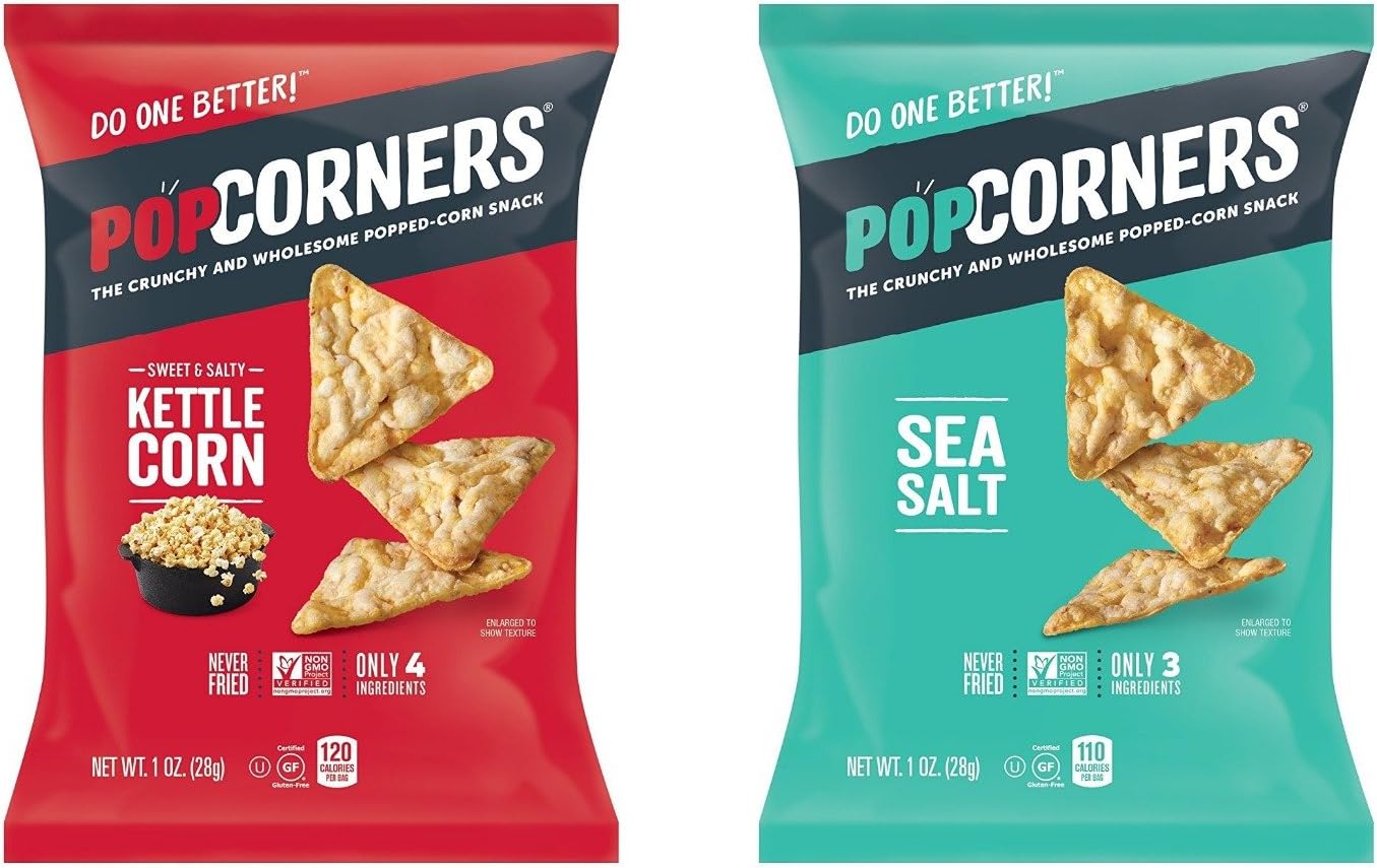Popcorners Origanal Flavor Mix- Half Kettle/ Half Sea Salt (30 pack (15 Kettle/ 15 Sea Salt))