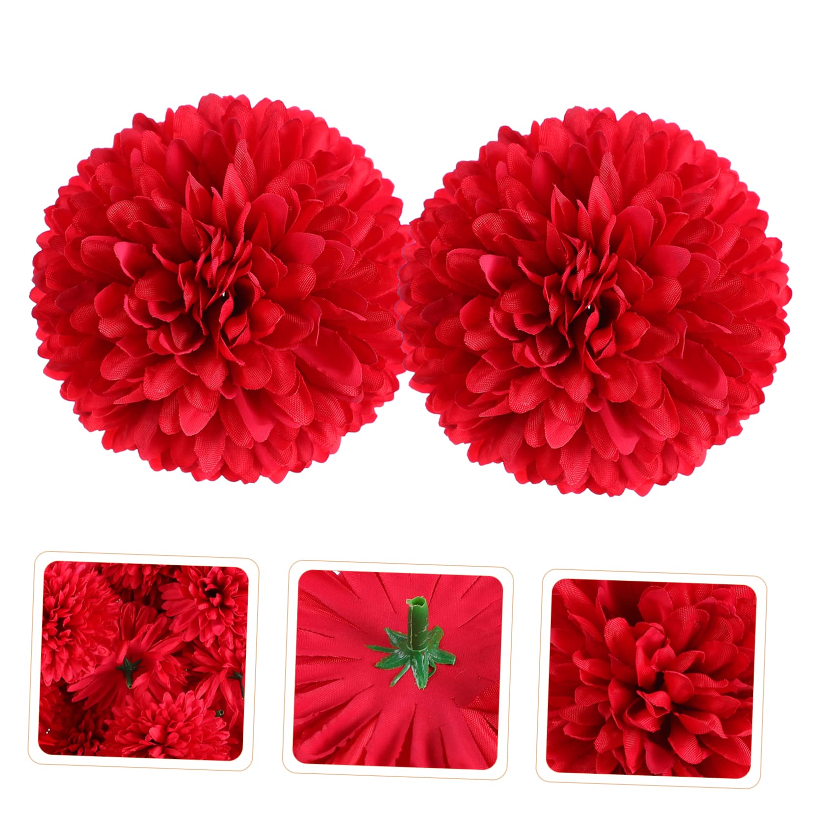 Cabilock 2 Sets Blumenarrangement-Ornamente Künstliche Blumen Blumenstrauß Simulation Chrysanthemen Blumendekor Zubehör Für Hochzeitsfotografie Requisiten 50 Stück * 2