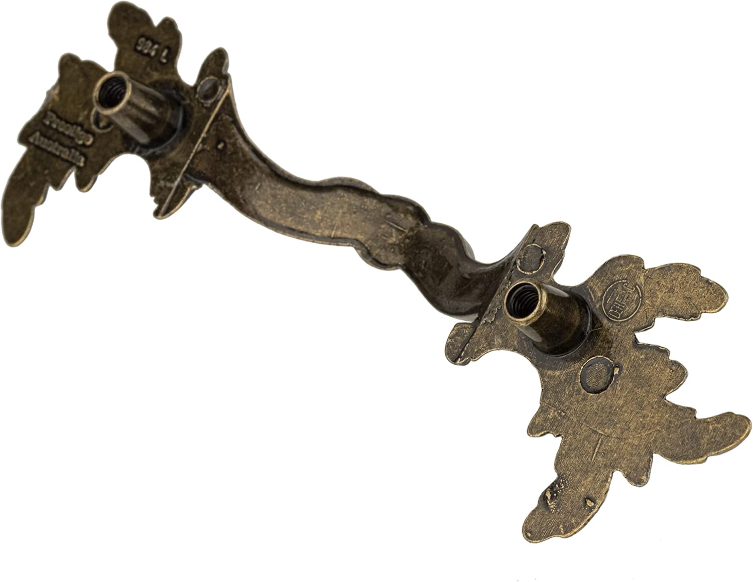 Antique English French Provincial Leaf Drawer Pull | Centers: 3" | Cabinet Door and Dresser Drawer Hardware | DL-P3288-076BB