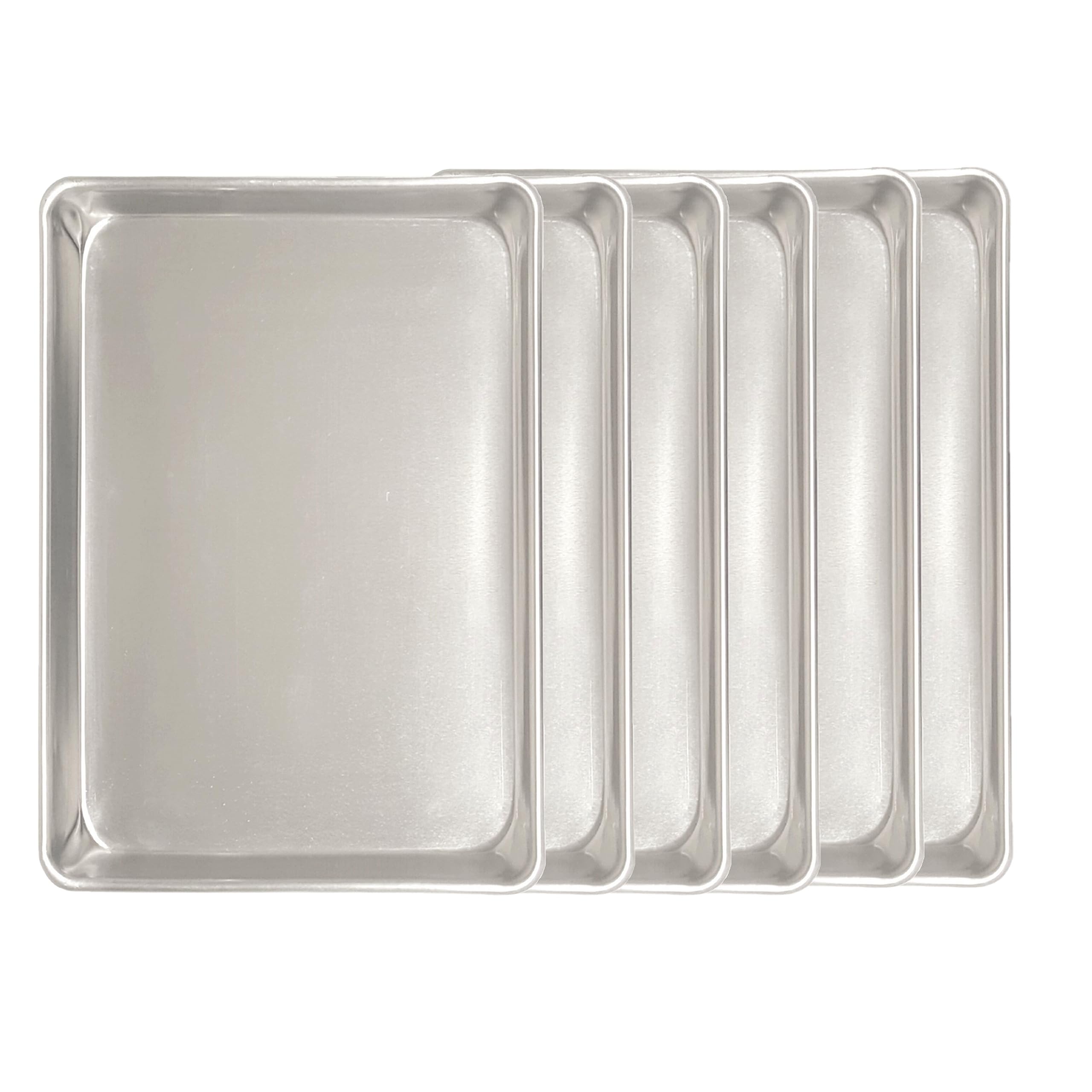 TrueCraftware Set 6 Teglie Da Forno In Alluminio 40,6x55,9 Cm - Calibro 20, Professionali Per Pasticceria E Arrosti