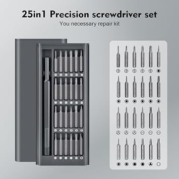 25-in-1 Mini Precision Screwdriver Set: Stocking Stuffers for Men Small Torx Bit Tool Set for Men,Magnetic Torque Repair Tool Kit for Electronics Macbook Watch Eyeglass Ring Doorbell Fathers day gift