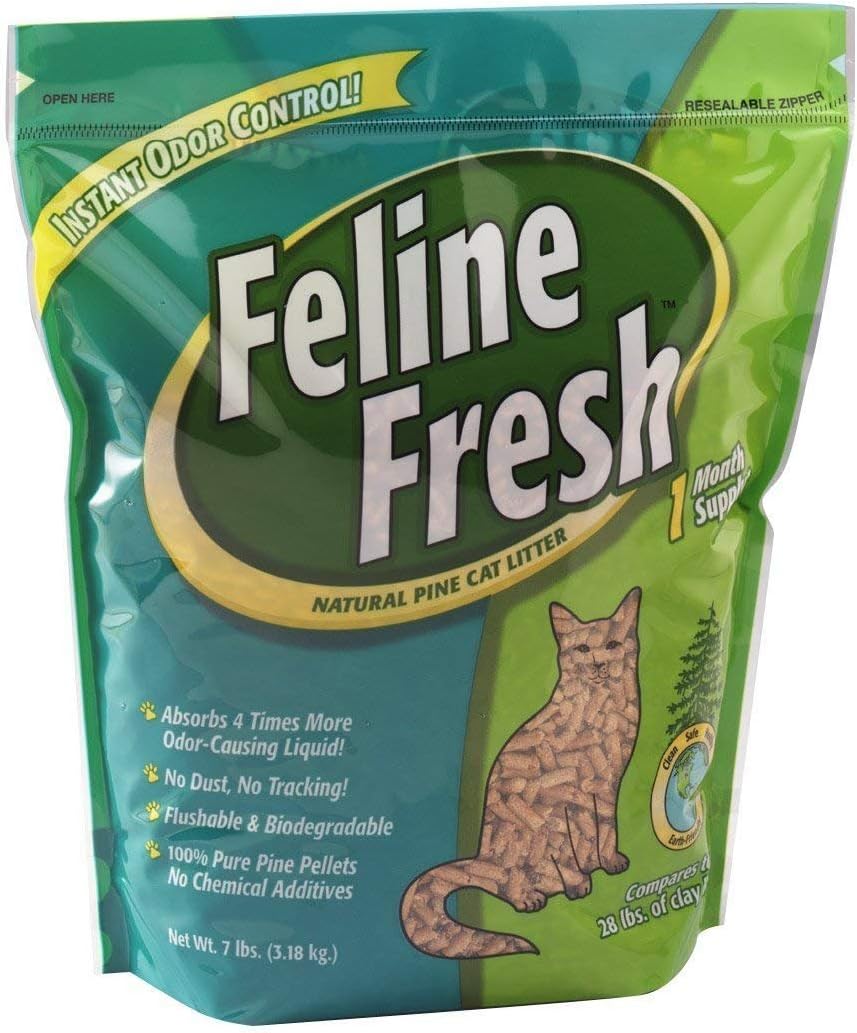 Feline Fresh Clumping Pine Cat Litter 17 lbs. Pet Litter Pet Supplies