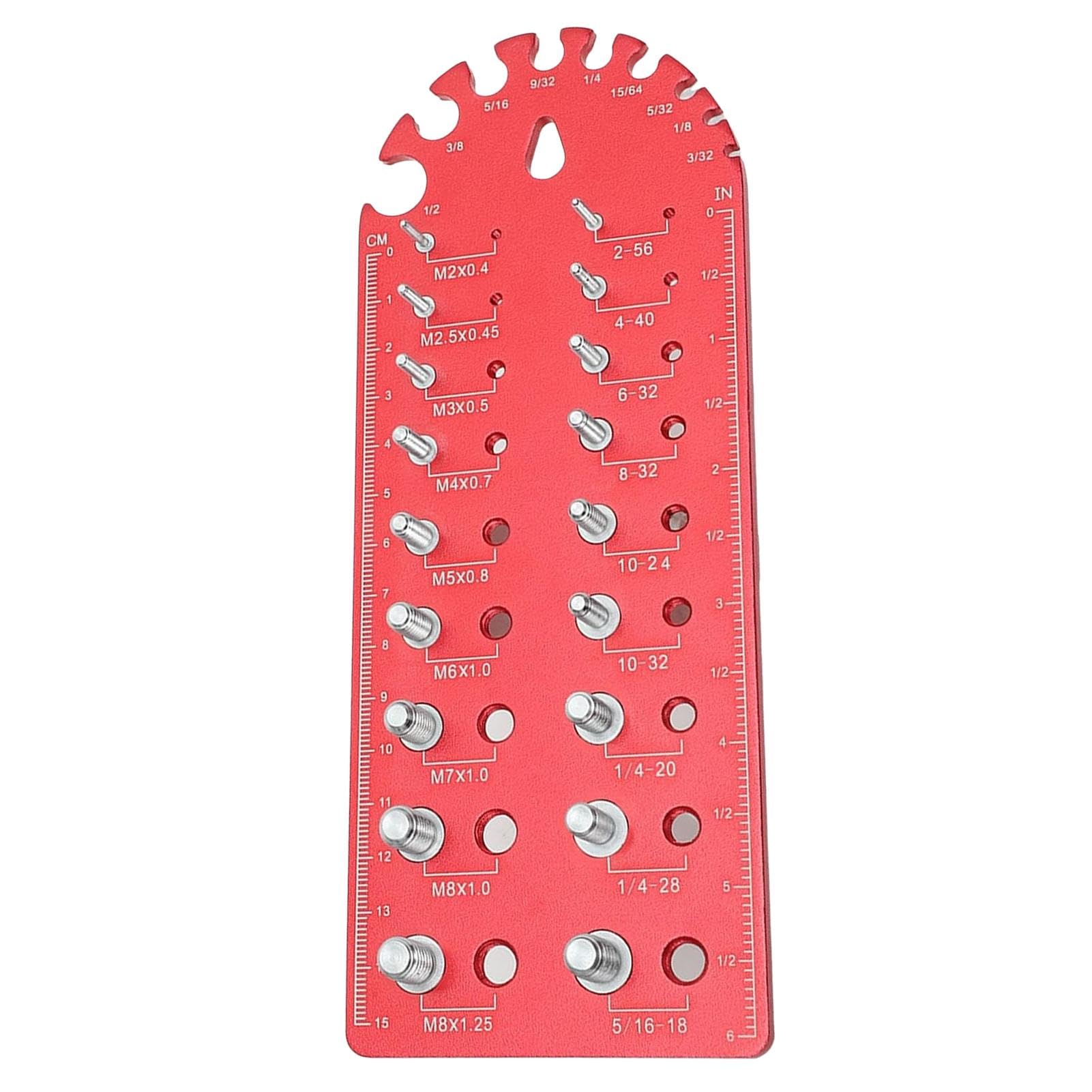 Thread Pitch Gauge, Bolt Size Identifier, Thread Gauge Tool, Multifunctional Bolt Identifier, Nut and Bolt Thread Pitch Checker Tool Multifunctional Thread Gauge for Work