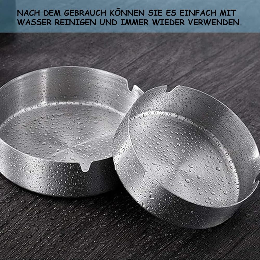 Set da 6 pezzi in acciaio inox rotondo, adatto per ristoranti, bar, uso esterno, camere da letto
