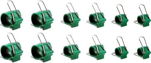 Miniatura 2 de Clips de organización de cables, reutilizables, versátiles para tiras de luces y decoración al aire libre, paquete de 12 unidades verdes (4