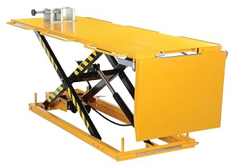 Vestil MOTO-LIFT-1100 Manual Hydraulic Motorcycle Lift 108 In. x 35 In. x 7 In. 1100 Lb. Capacity Yellow