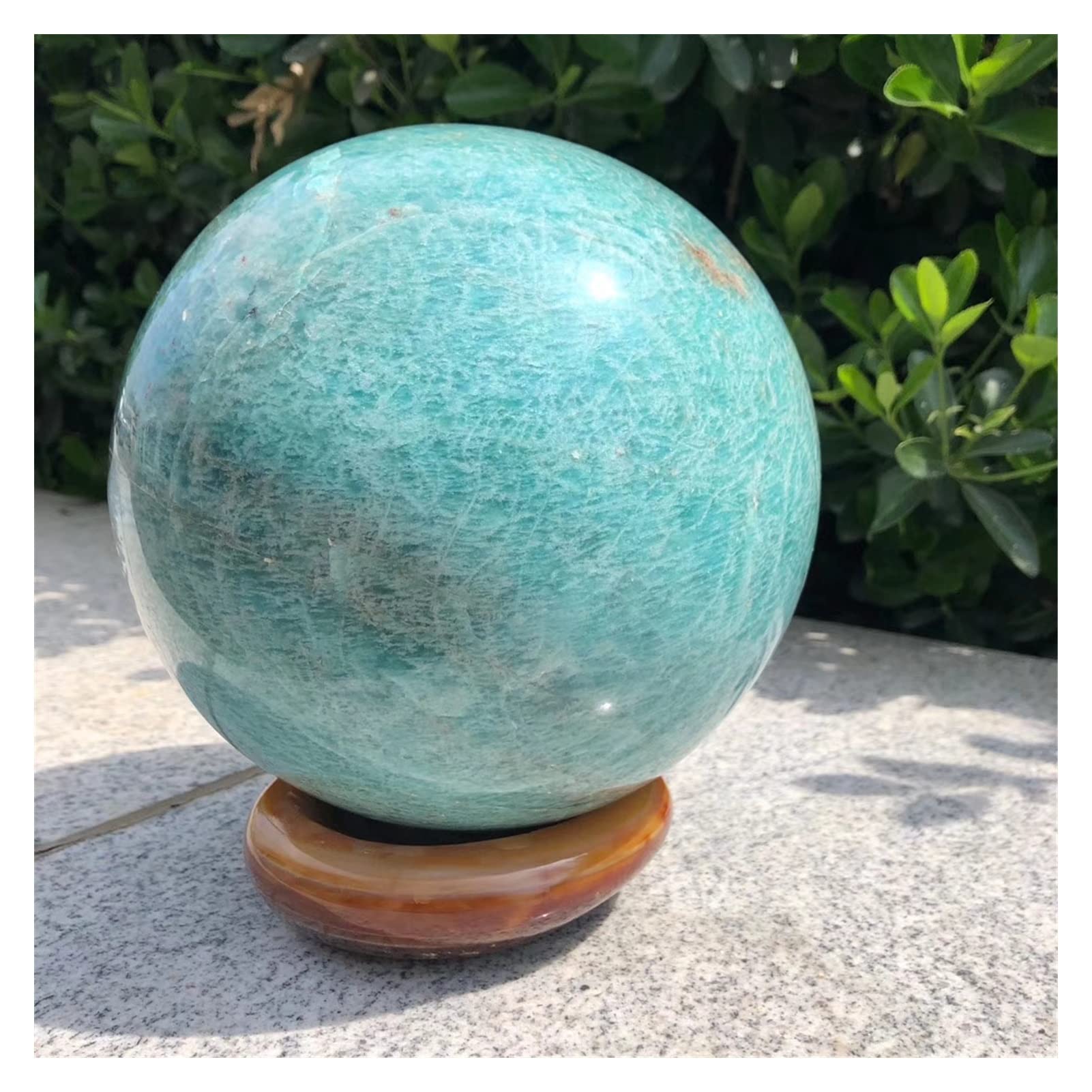 Pierre tianhe amazonite naturelle polie 50mm pour décor