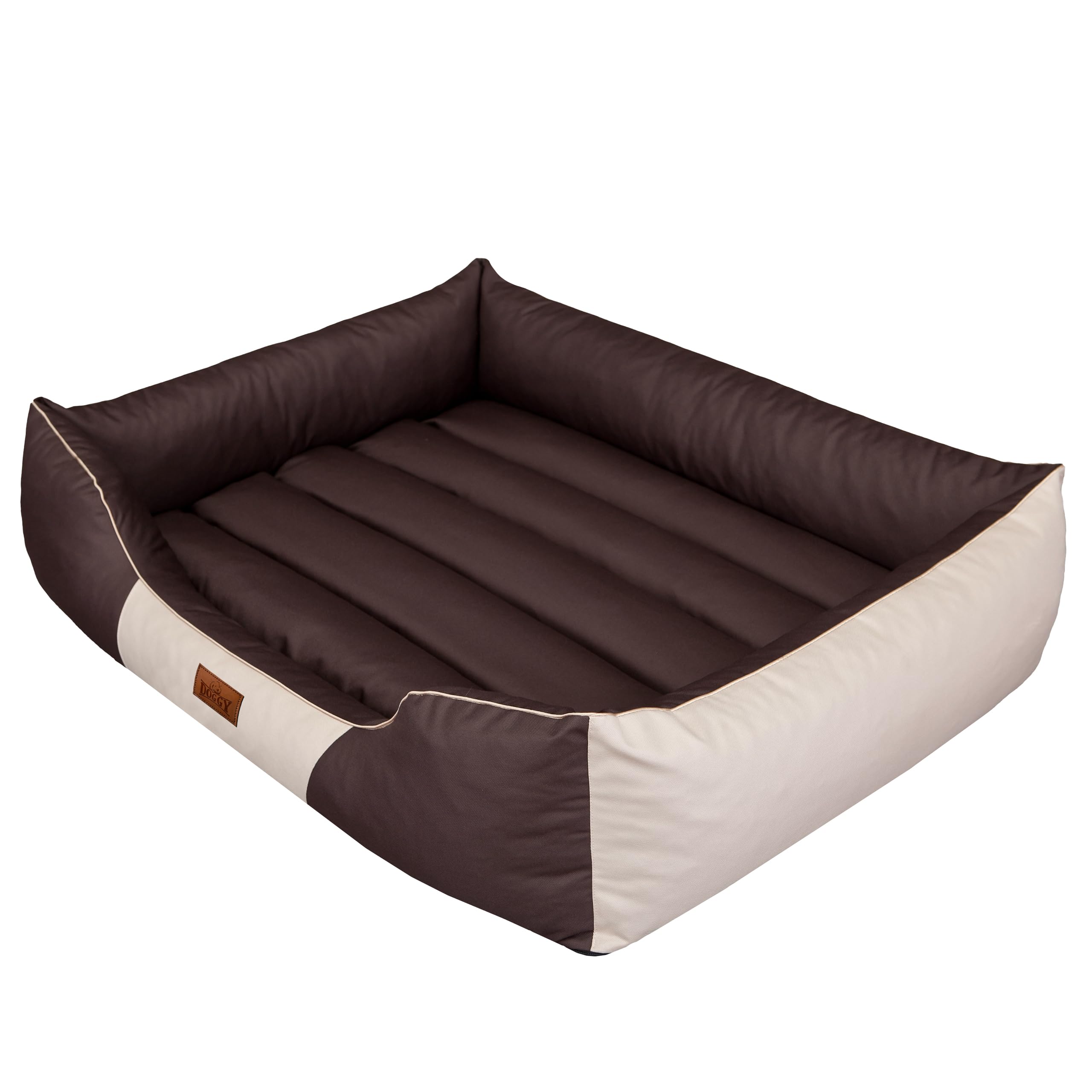 Cuccia per animali domestici, cuscino per cani, lettino, cuscino per cani, letto per cani, letto per animali domestici, materasso XL – 65 x 50 cm, marrone con beige