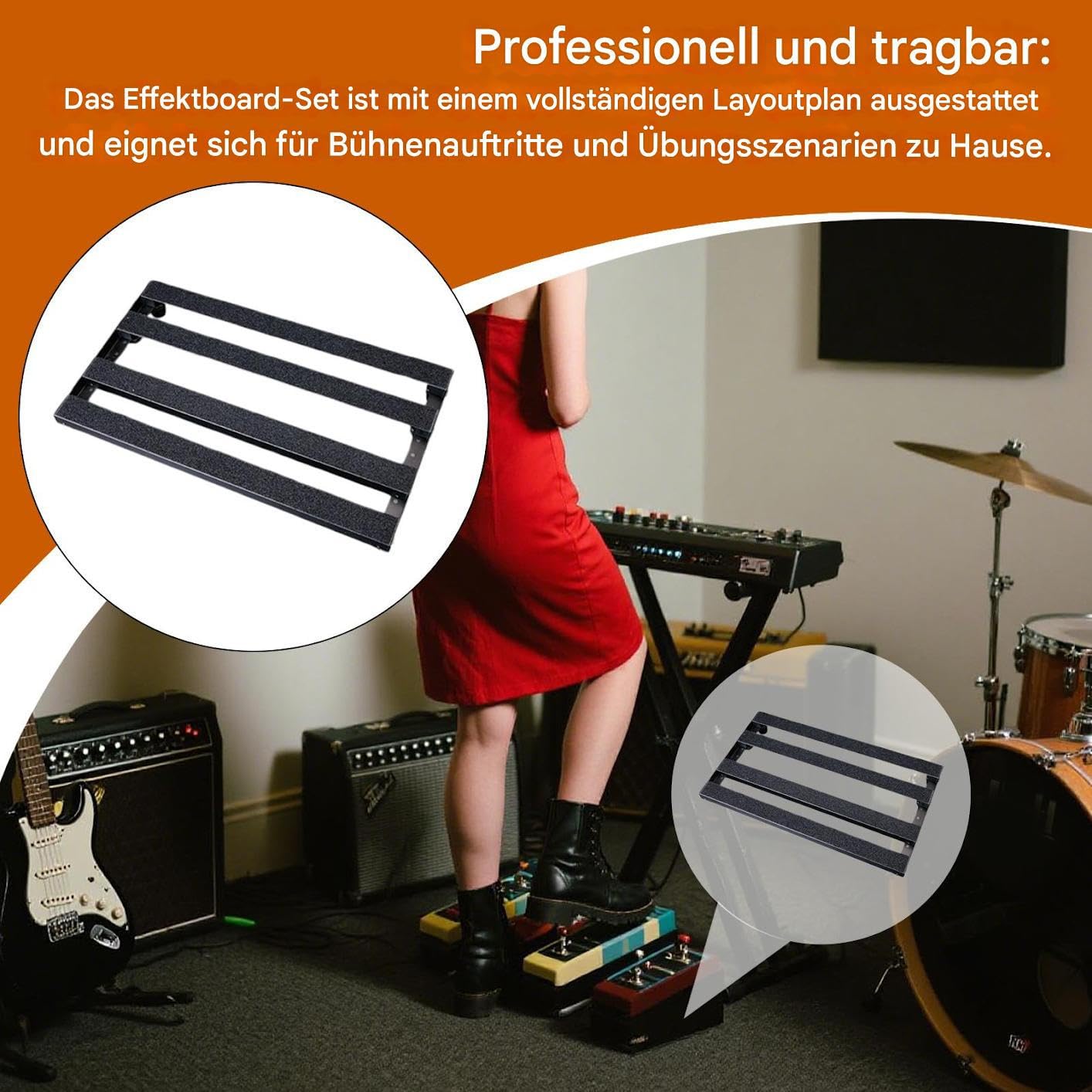 Pedalera para Efectos Robusto y Preciso | Organizador de Cables para Pedalboard de Efectos Suministros Para Amantes Musicales, Adultos, Entusiastas Y Principiantes