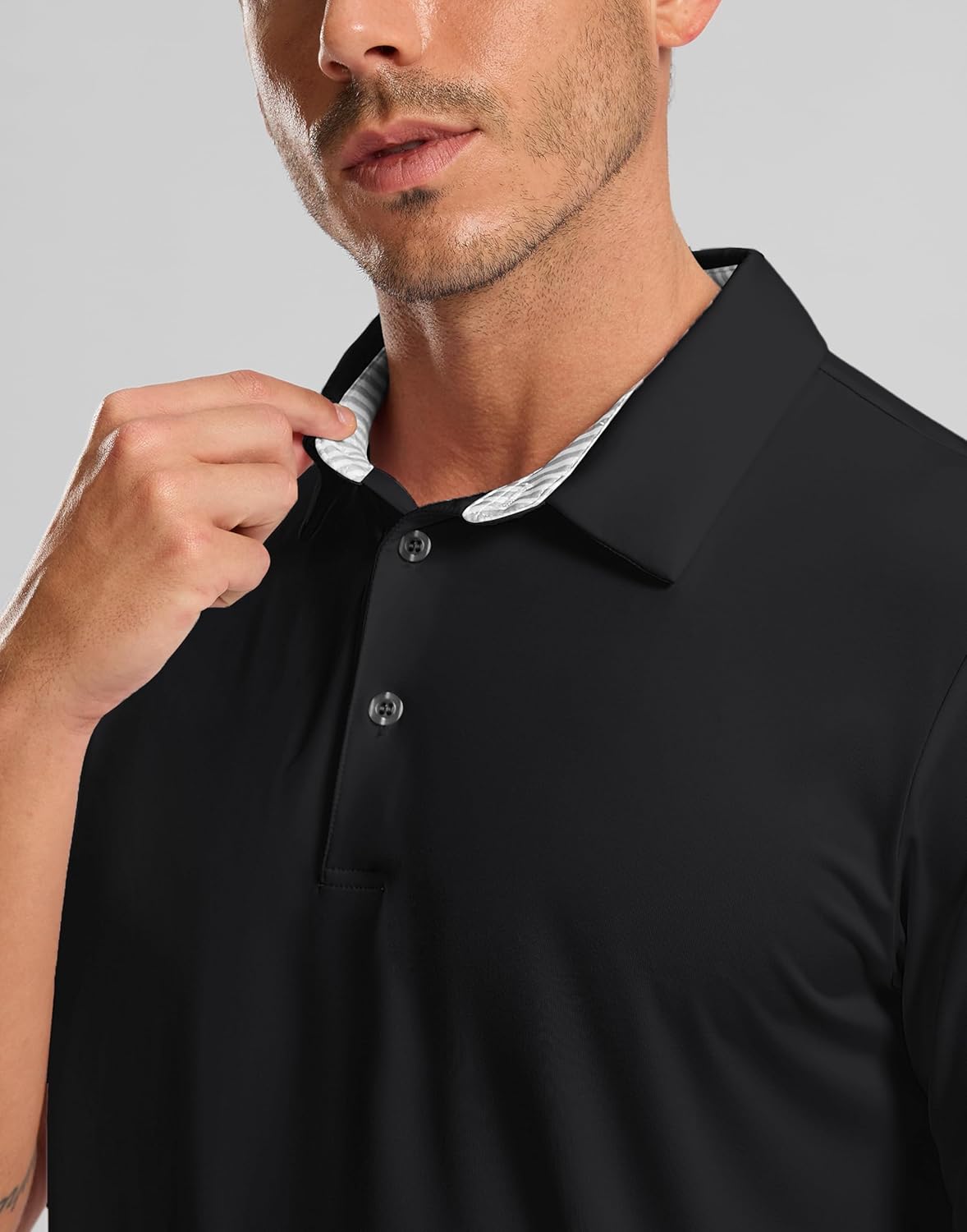 Golf Shirts Heather Polo Short Sleeve Dry Fit Lightweight Moisture Wicking Collared Shirts Casual Athletic Business - Image 4