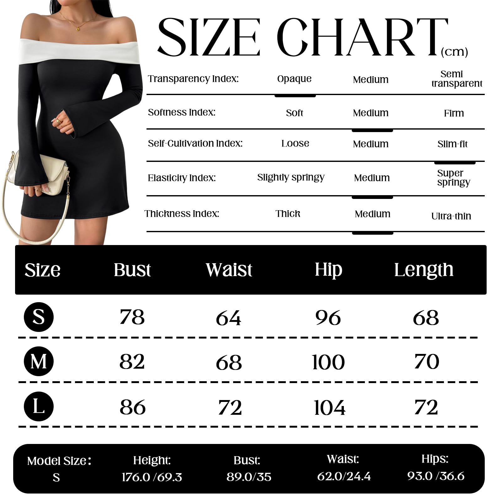 Robe Femme Sexy à Manches Longues Mini Robes Moulante Épaules Dénudées Élégante Robes Courte Plis A-Ligne Robe de Soirée Chic et Glamour Bloc de Couleur pour Cocktail Fête Clubbing Automne