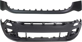 Front Bumper Cover Set of 2 Compatible With 2015-2018 Jeep Renegade Primed top Textured Bottom Upper and Lower