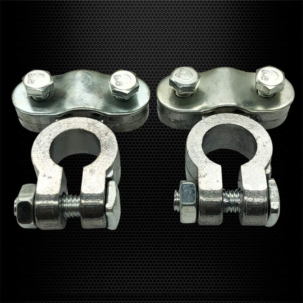 Ampper Heavy Duty Lead Alloy Military Spec Battery Terminal Ends, Top Post Battery Terminals Clamp Set for Marine Car Boat RV Vehicles (1 Pair Same Terminal) : Automotive