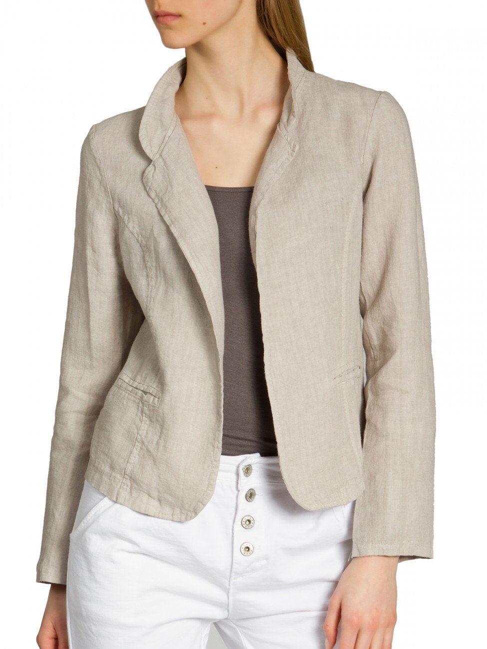 Caspar BZR004 Damen Leinen Blazer Sommer