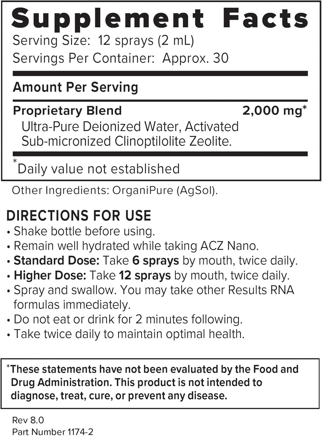 Results RNA ACZ Nano Advanced Cellular Zeolite Extra Strength | Great for Total Body Detoxification and Immune System Health (2 Ounce) - Image 7