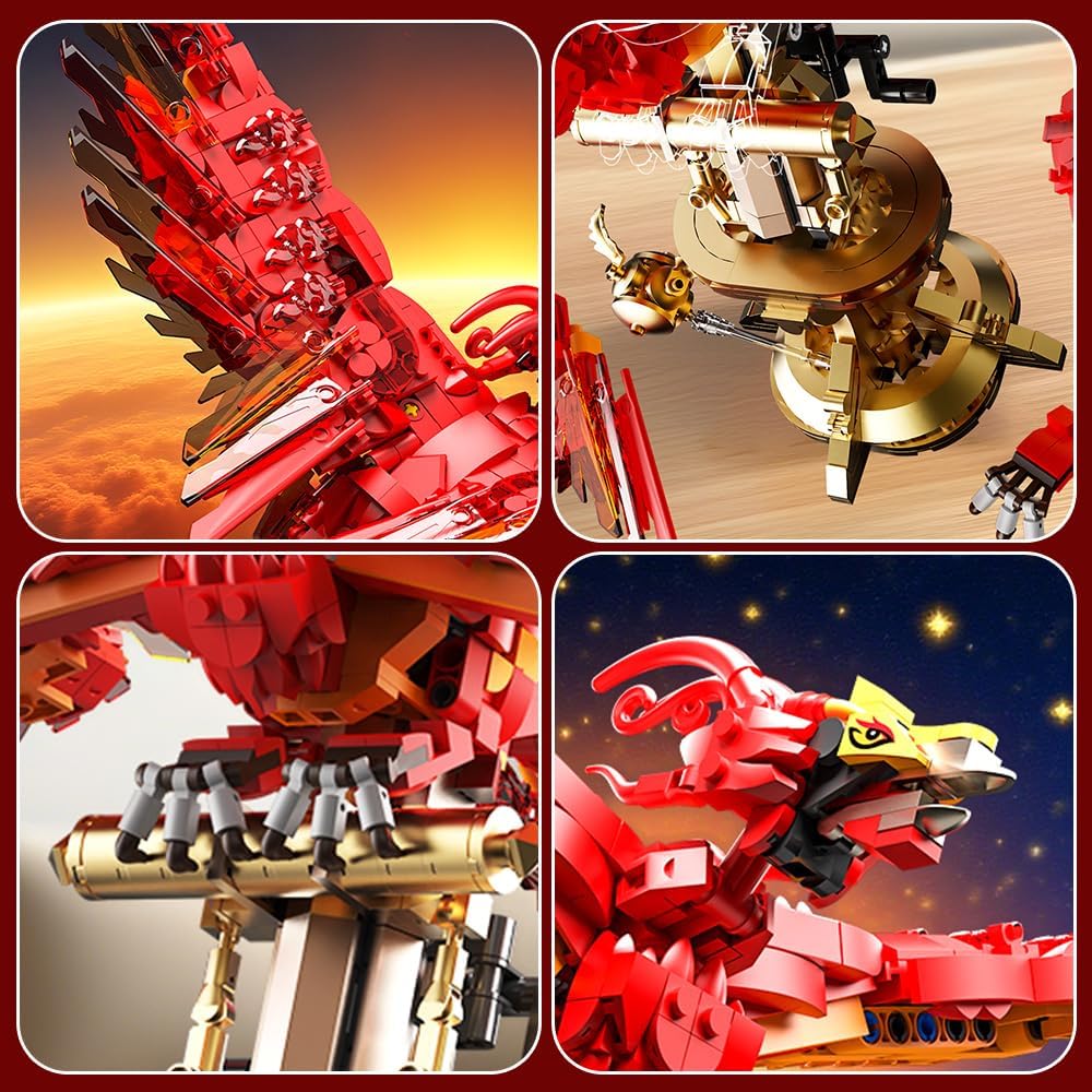 938 Pieces Phoenix Building Set, Magic Potter Phoenix Collection Model for Adults,Ideas HP Building Toy