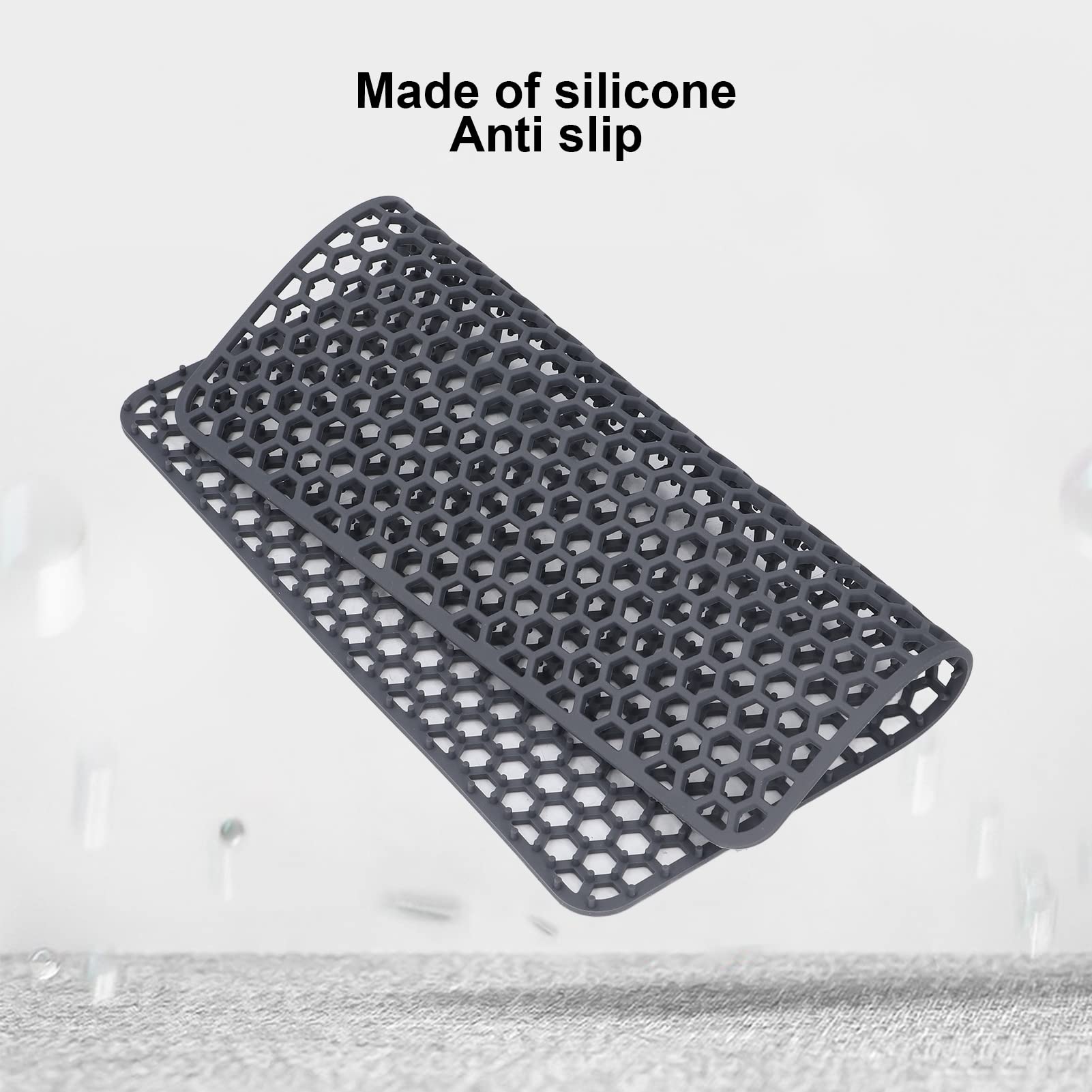 Tapis d'évier en silicone, grille protectrice pour évier de cuisine, accessoires de cuisine pliants résistants à la chaleur et antidérapants pour le fond d'évier de ferme en acier inoxydable et Tapis d'évier en silicone, grille protectrice pour évier de cuisine, accessoires de cuisine pliants résistants à la chaleur et antidérapants pour le fond d'évier de ferme en acier inoxydable et
