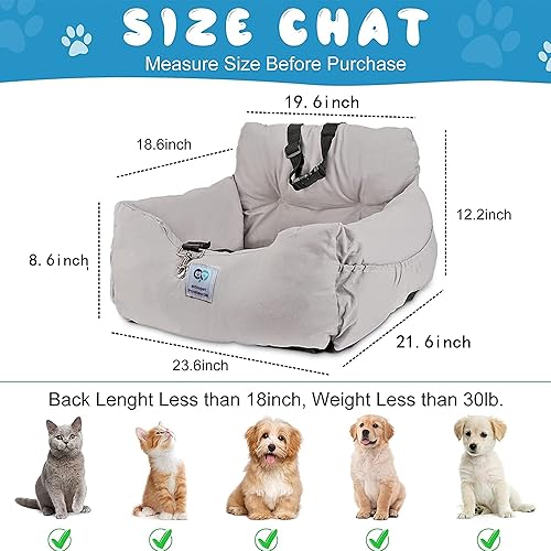 Miniatura 4 de Aidou Asiento de coche para perro, asiento elevador para perros pequeños, medianos y grandes, asiento elevador de viaje para mascotas, asiento de