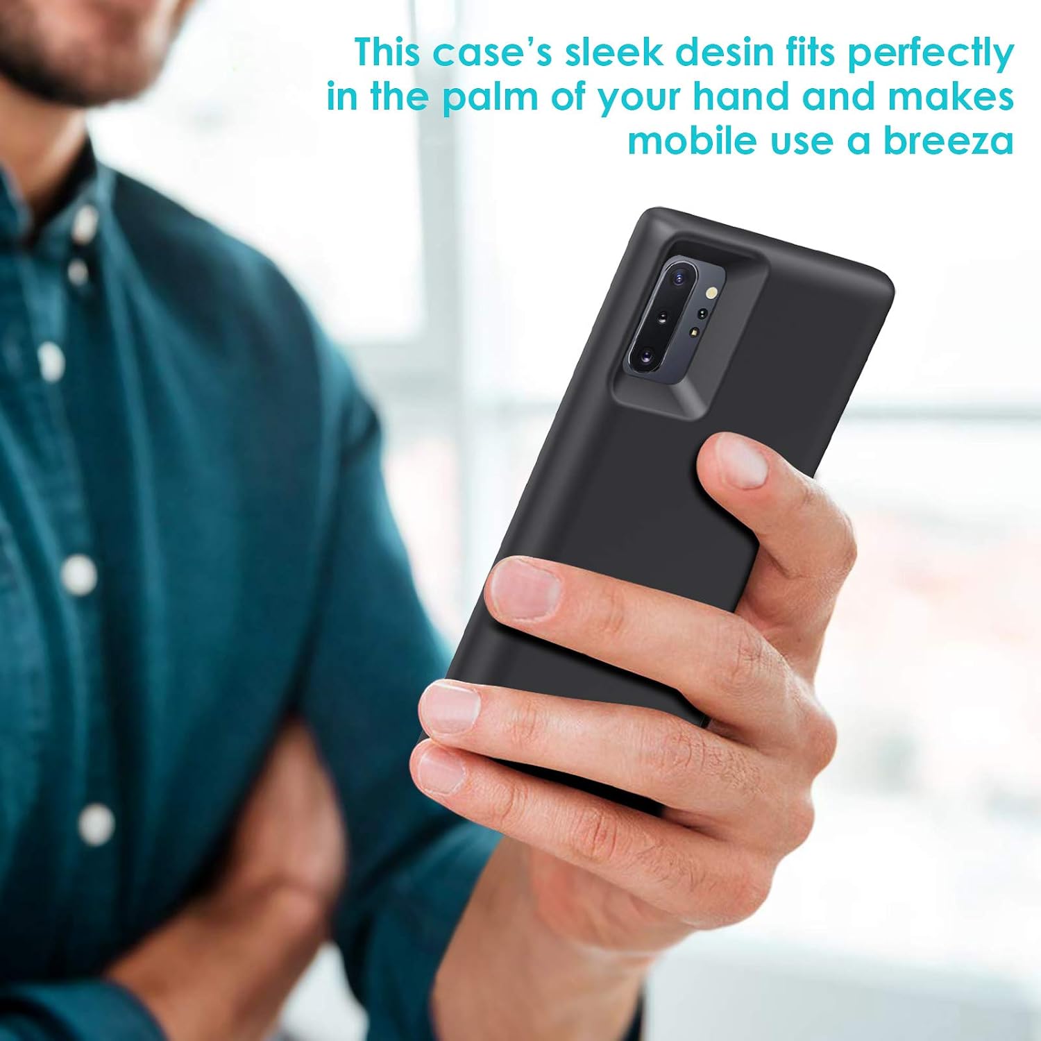 Battery Case for Galaxy Note10+ 5G [6.8 inch], 8500mAh Portable Charging Case Extended Battery Pack for Samsung Galaxy Note 10+/ Note 10 Plus -[Black]