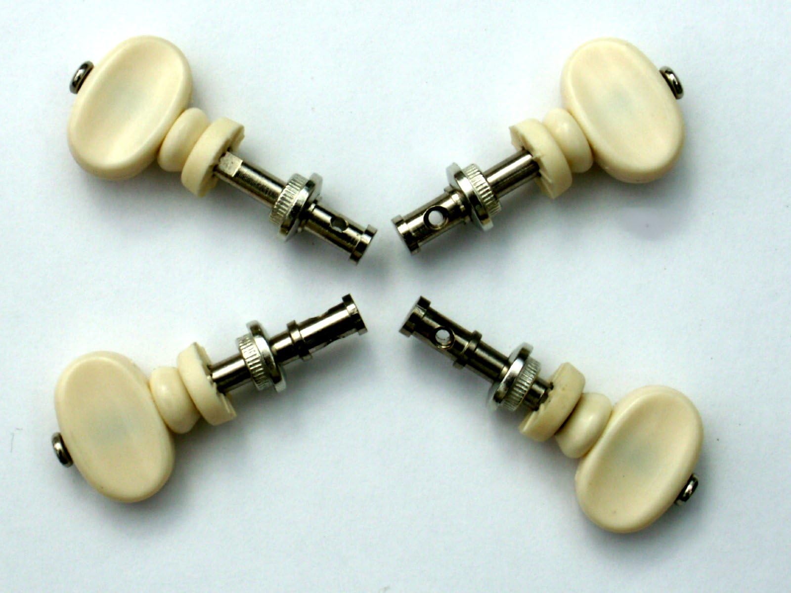 Set of 4 white ukulele tuning pegs string tighteners ukelele friction tuners new
