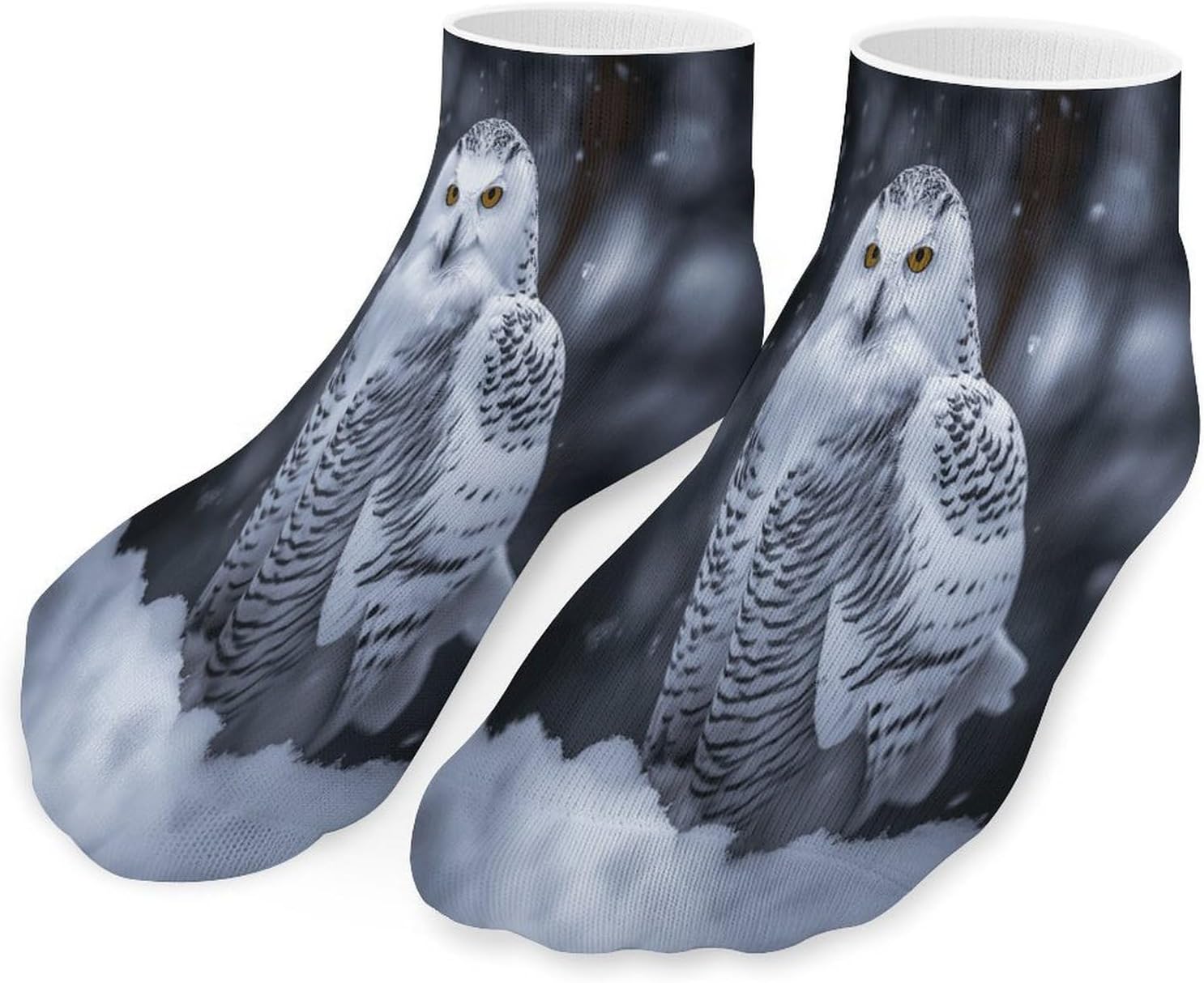 Socks for Men Women 5 Pairs Short Ankle Socks | Arctic Owl Low Cut Casual Crew Sock Cute Breathable Athletic Socks Non Slip No Show Sock