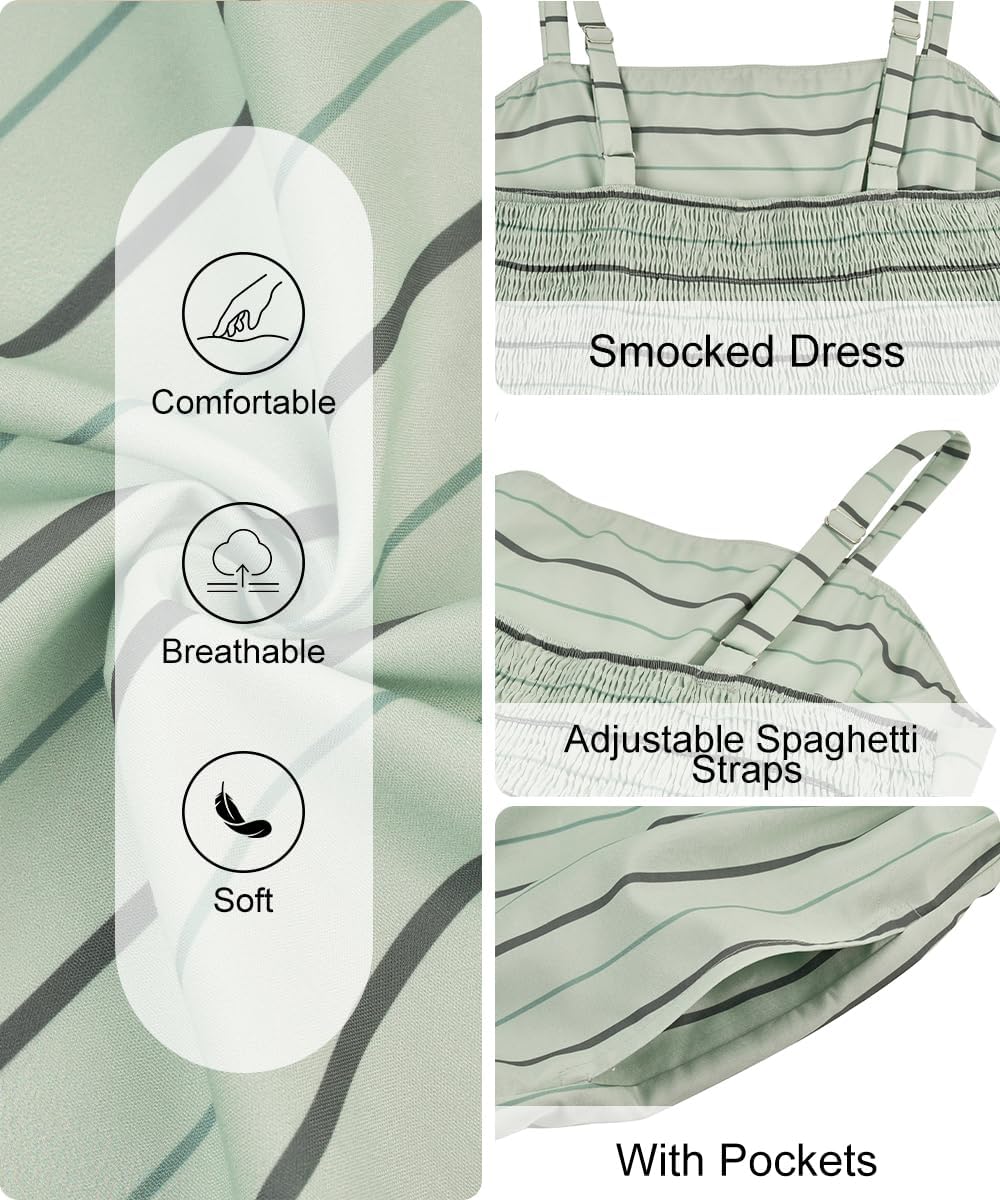 RITERA Plus Size Summer Dresses for Curvy Women Maxi Square Neck Sleeveless Casual Beach Sundress with Pockets, Flowy Dress - Image 5