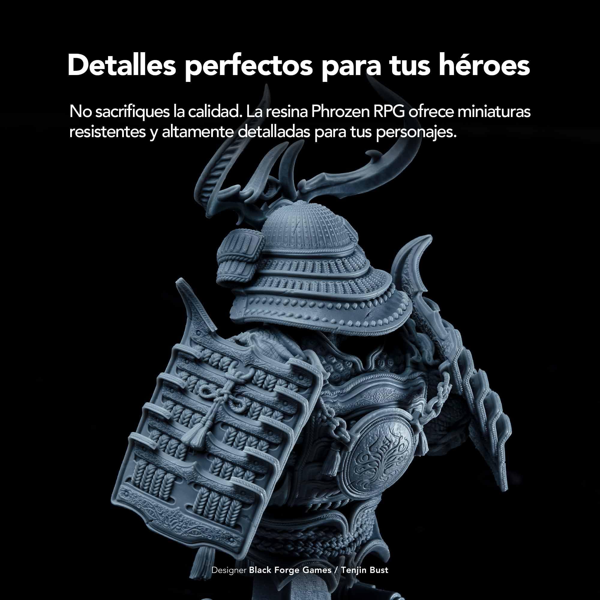 Phrozen RPG Resin | Resina para Impresoras 3D SLA/DLP/LCD | Fotopolímero Estándar de 405nm | Alta Flexibilidad y Precisión en Detalles | Ideal para Modelos de Juegos RPG - Gris (1kg)