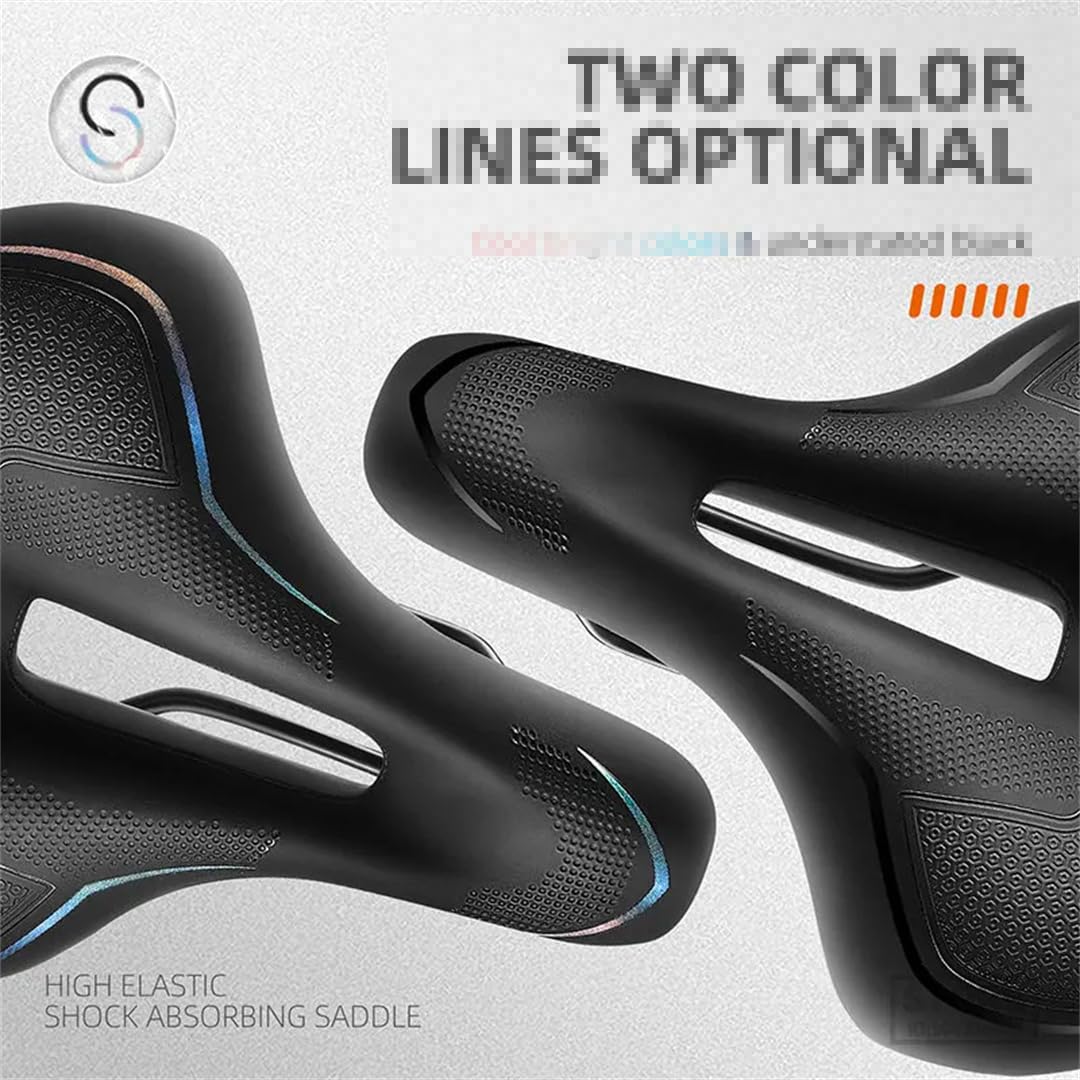Sella per bicicletta in spugna ad alta elasticità MTB Road Bike Seat Confortevole Ciclismo assorbimento degli urti Hollow Cuscino traspirante