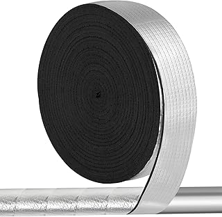2IN x 33FT Outdoor Pipe Insulation Wrap, Pipe Insulation Foam Tape, Self-Adhesive Insulating Foam Tape for Winter Freeze Protection for Cold and Hot Water Pipes, Reduce Heat Loss