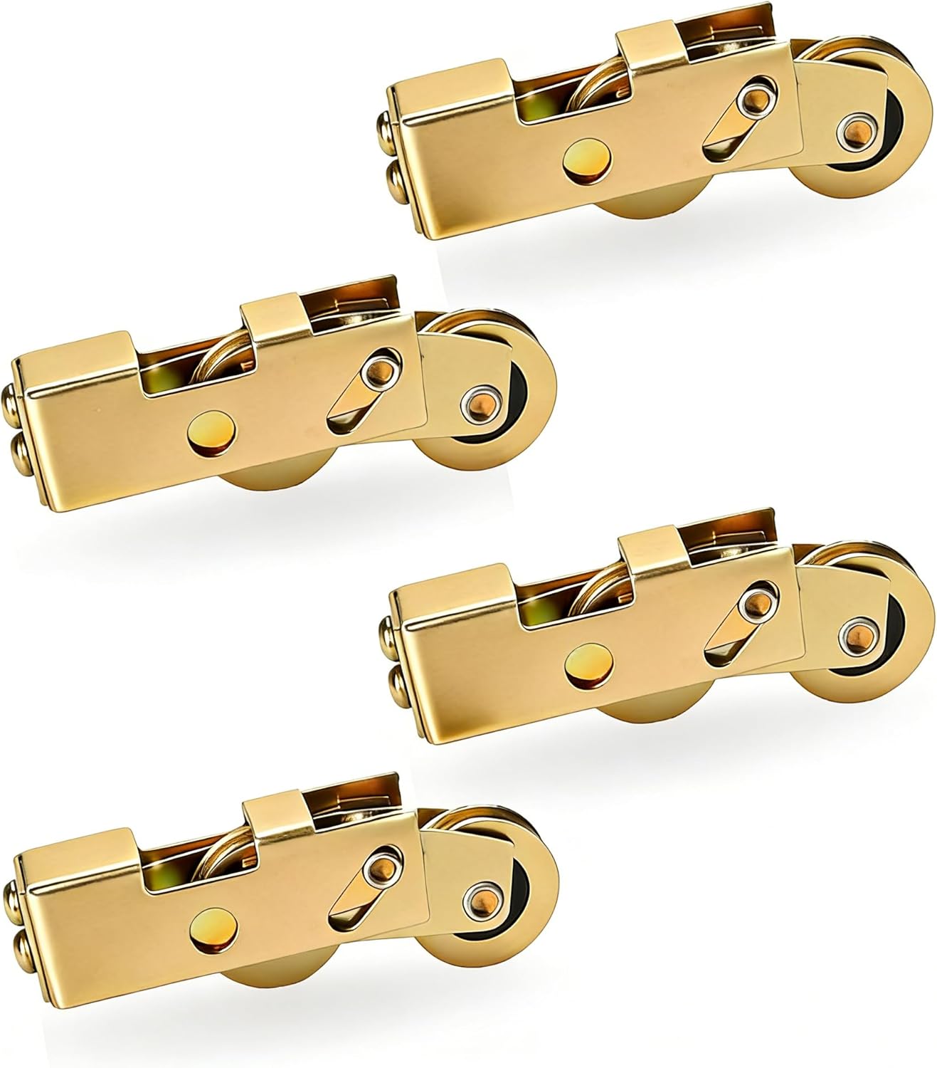 4 Pcs Sliding Door Rollers, Sliding Glass Door Rollers Replacement, Steel Ball Bearing Wheels Heavy-Duty Tandem Roller for Patio Door (4 Pcs)