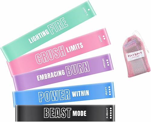 Bandas de resistencia para entrenar bandas de ejercicio, bandas de resistencia, bandas de entrenamiento, bandas de terapia física. Juego de 5 bandas