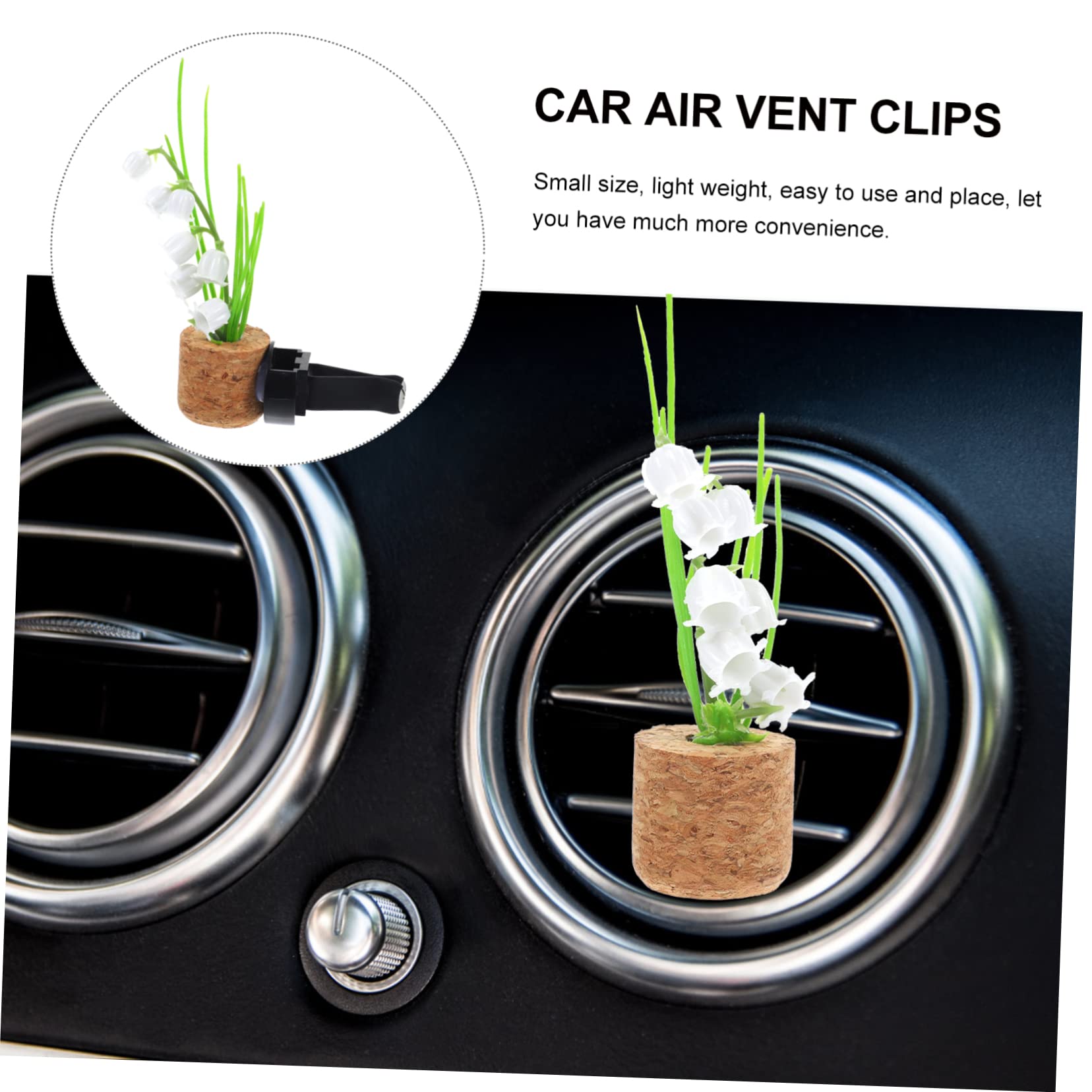 ULTECHNOVO 5pezzi Clip Per Aria Auto Con Design Creativo Decorazione Interna Per Auto e Casa Diffusore Simulazione Pianta Facile Da Usare e Duraturo