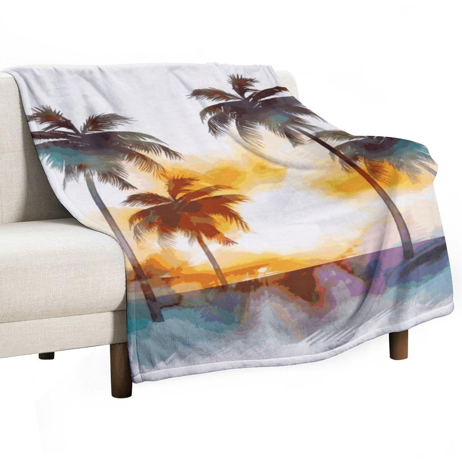 Couverture en flanelle imprimée légère et douce pour canapé et lit