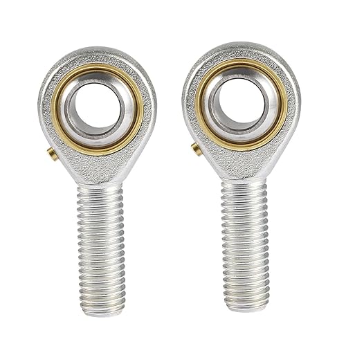 Miniatura 7 de uxcell 2 unids POS10 Rodamiento de extremo de varilla esférico de 0.394 in de diámetro de 0.394 in Cojinete de junta autolubricado M10x1.5 Conector