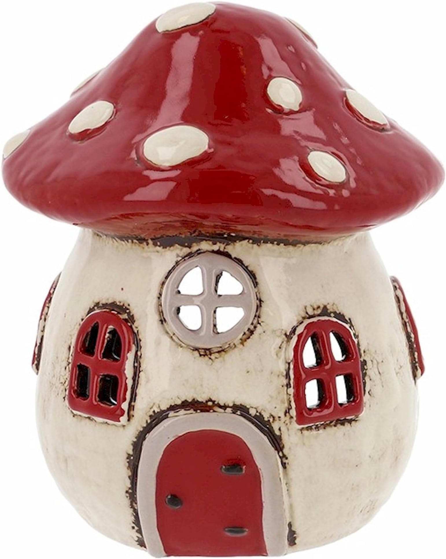 Village Pottery Toadstool House Tealight Holder