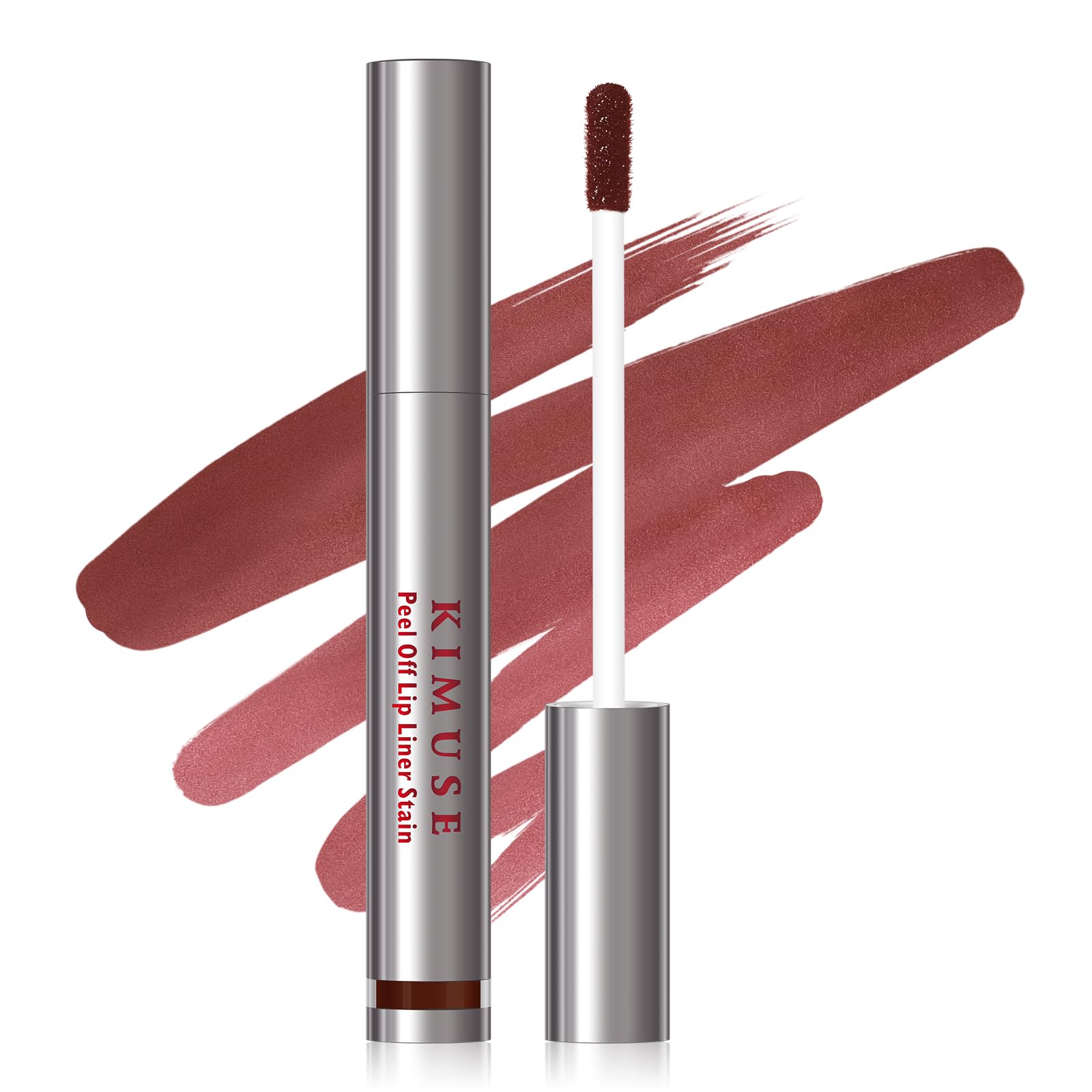 KIMUSEPeel Off Lip Liner Stain, Peel Off Lipstick, Long-Lasting Peel-Off Lip Stain, Waterproof, Transfer Resistant, Highly Pigmented Colour