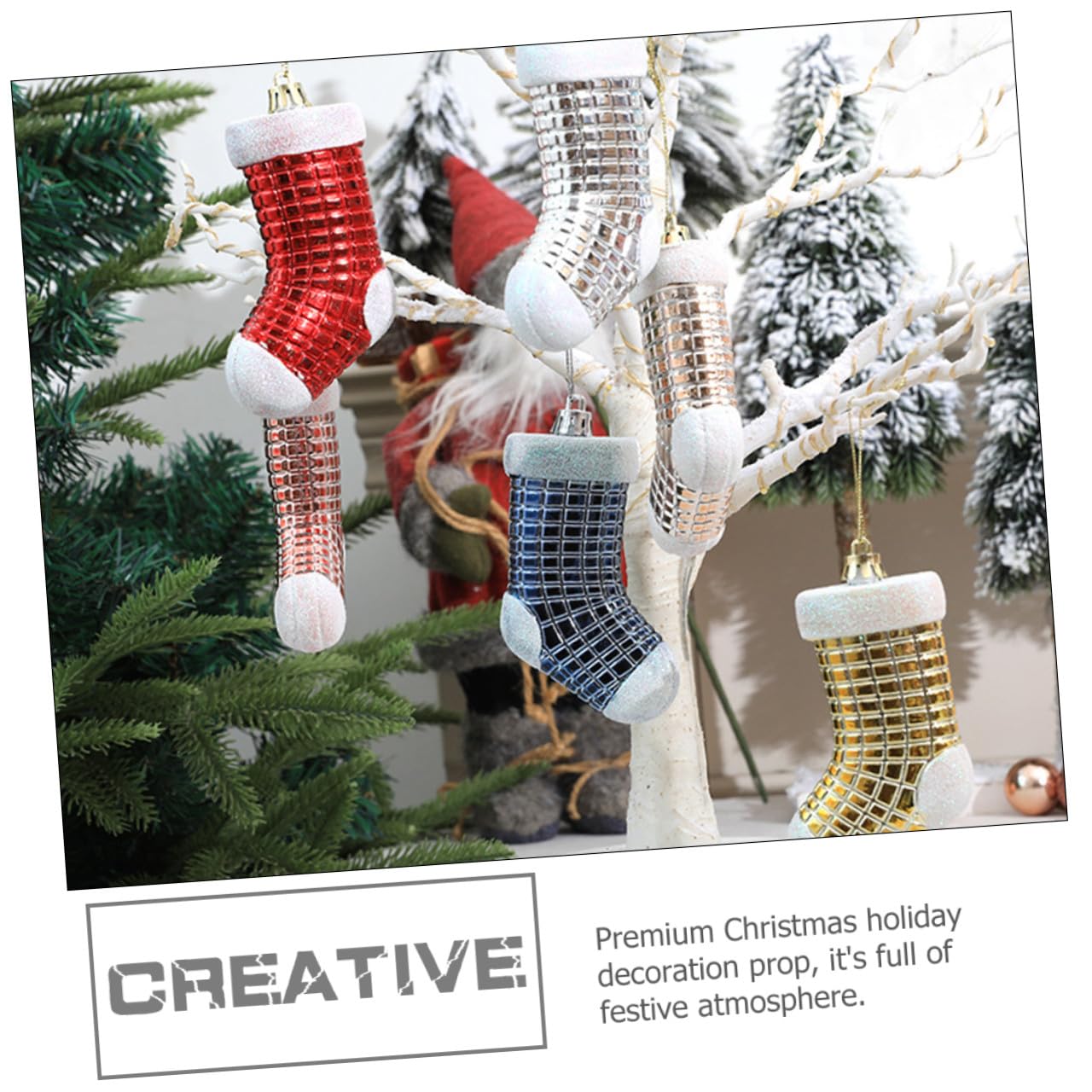 IMIKEYA 20 STK Weihnachtsbaum-anhänger Süßigkeiten- Weihnachtsfensteranhänger Weihnachtsanhänger Selber Machen Weihnachtsbaum-Requisite Girlandendekor Weihnachtsbaumschmuck Plastik