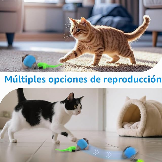 Foto 7 de 7 de Juguete Interactivo Pelota para Gatos,2025 Nuevo Luciérnaga Speedy Tail 2.0 Juguete Eléctrico Pelota con Cola…