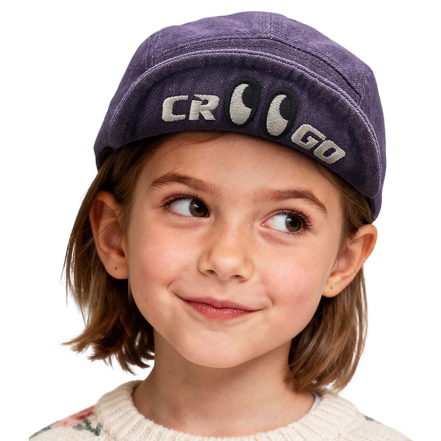 CLAPE Kinder Kappe Baumwolle Basecap mit Kurzem Schirm für Jungen Mädchen | Verstellbar,Leicht,Faltbar,Weiche 5 Panel Baseball Cap für Reisen,Alltag,Outdoor,Garten