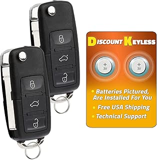 Discount Keyless Replacement Uncut Car Remote Fob Key For Volkswagen Passat Jetta Golf Cabrio HLO1J0959753AM (2 Pack) - coolthings.us