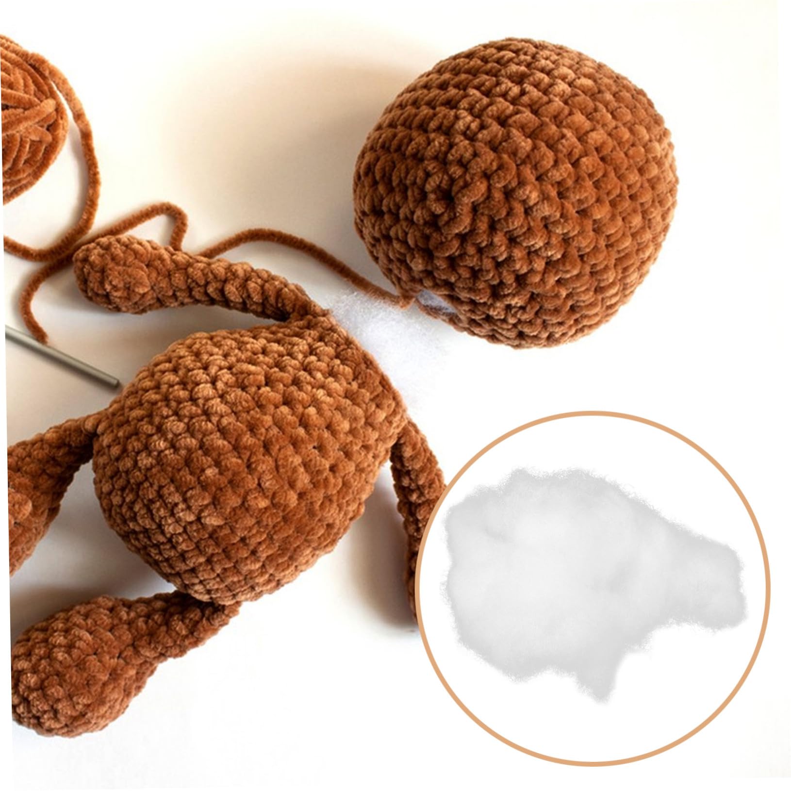 500g Relleno de Fibra para Juguetes de Poliéster Blanco, Alta Resiliencia para Cojines y Manualidades en Hogares y Estudios