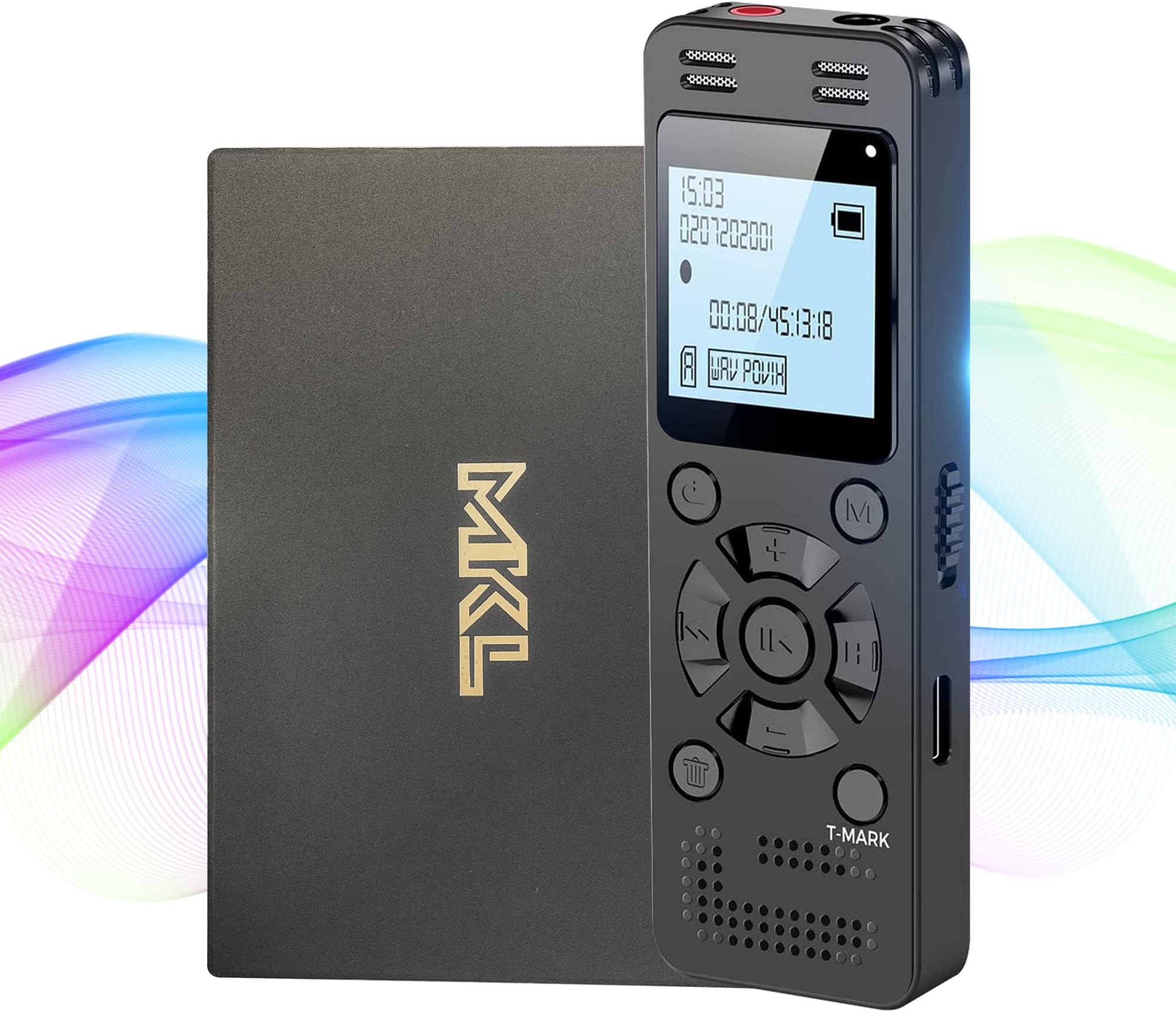 Digitaler Diktiergerät 80 Stunden - Sprachaktiviert Mit Rauschunterdrückung