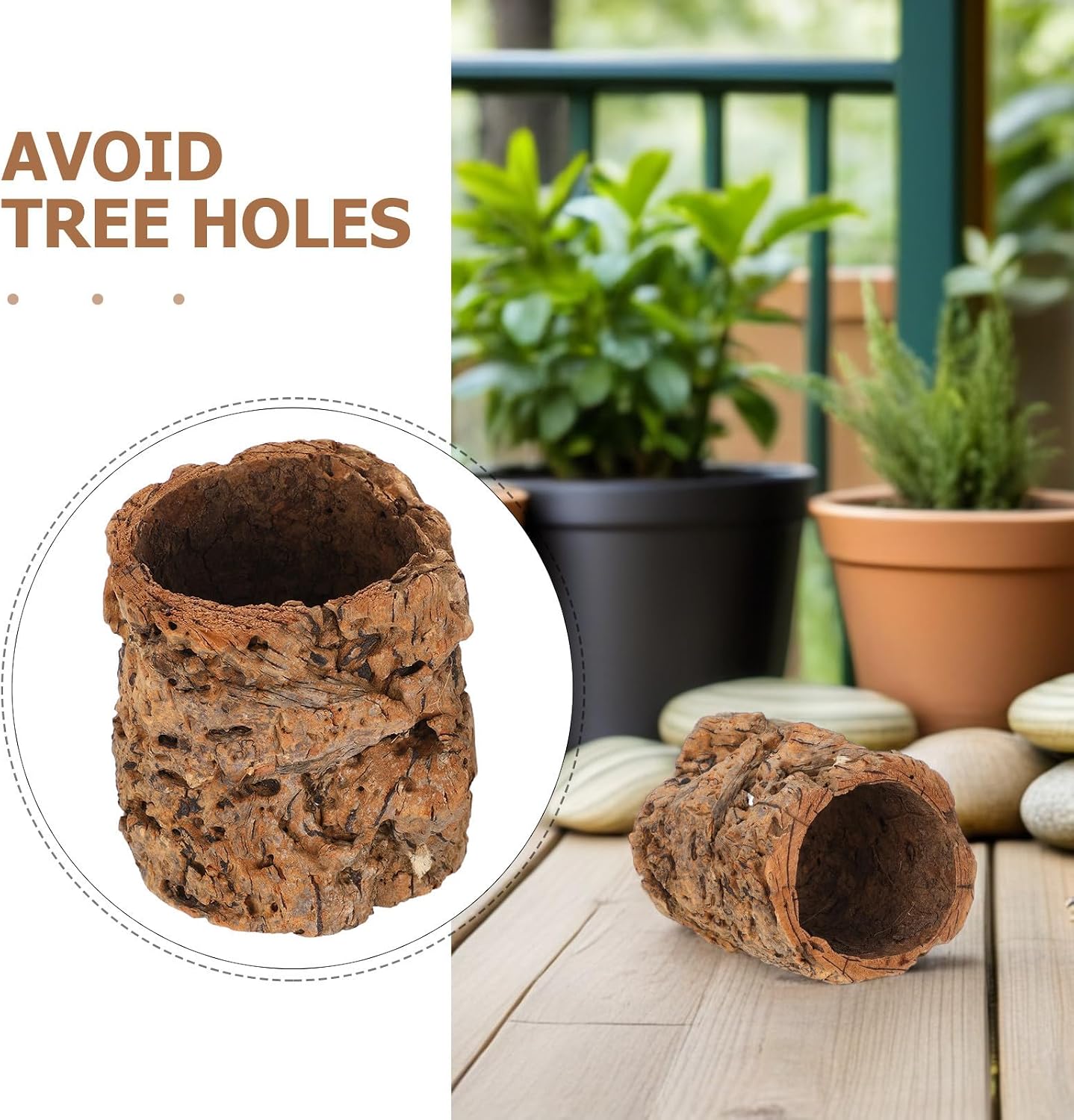 UPKOCH Natural Cork Bark Tube Hideout with Moisture Retention Lightweight and Breathable Hollow Log for Small Reptiles and Amphibians for Terrarium and Aquarium Habitat Decor