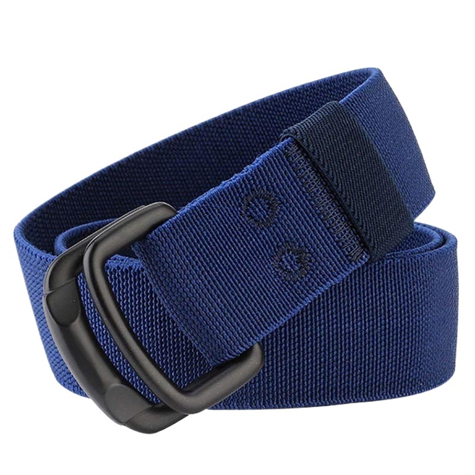 Doppelte Metallschnalle, elastischer Nylon-Canvas-Flechtgürtel for Herren