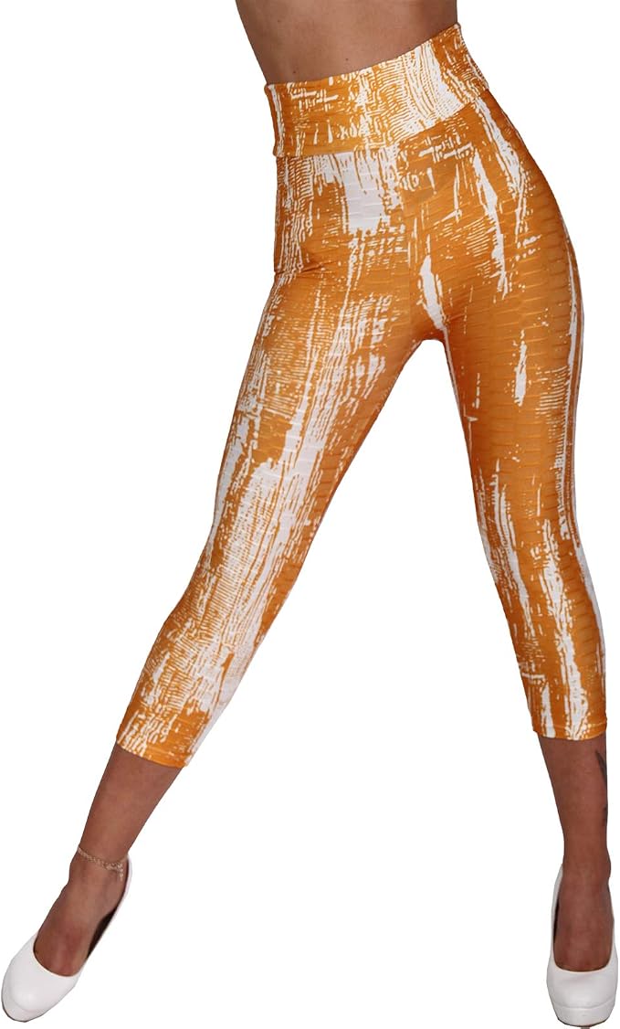Leggings pirata 3/4 capri 3D push up para mujer, forma perfecta, pantalones  de yoga, elásticos, deporte 8304: Amazon.es: Ropa