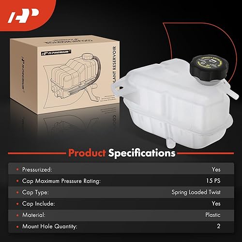 Miniatura 2 de A-Premium Tanque de depósito de recuperación de desbordamiento de refrigerante del motor con tapa Compatible con Chevy Malibu 2008-2012 y Pontiac G6