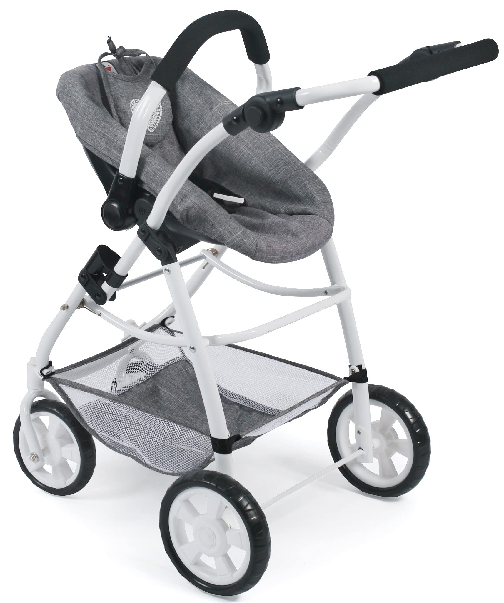 Bayer Chic 2000 Puppenwagen Emotion All In | 3-in-1 Set | Mit Autositz | Flexibles 3-in-1 Puppenwagen-Set: Inklusive Babywanne, Sportsitz & Autositz. Ideal für Puppeneltern ab 3 Jahren.