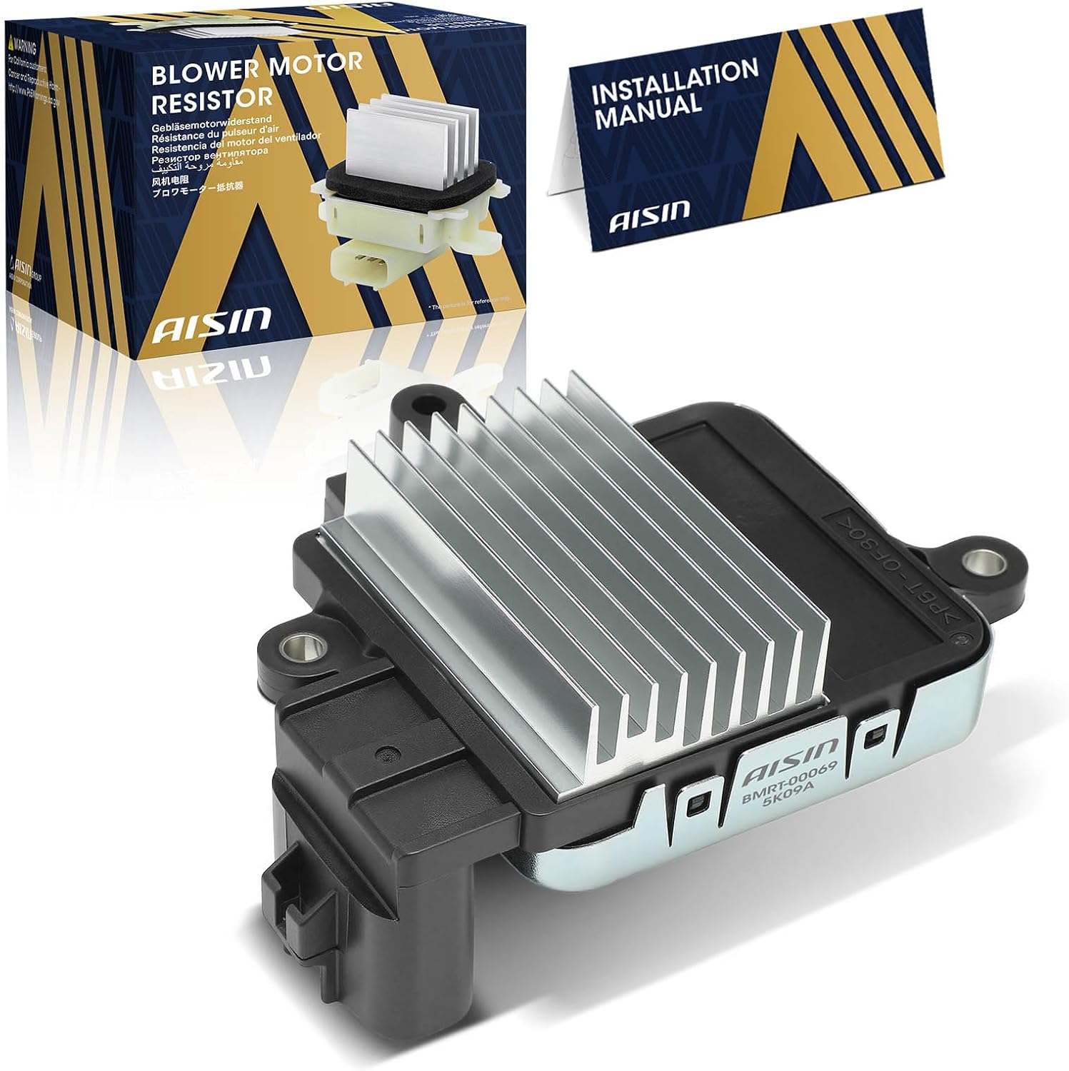 AISIN AFTERMARKET BMRT-00069 HVAC Blower Motor Resistor - Compatible with Toyota Camry, RAV4, Highlander, Sienna, Avalon, Venza, Lexus RX330, RX350, IS250, IS350, ES350, ES300h, NX300h, GS350, GS430